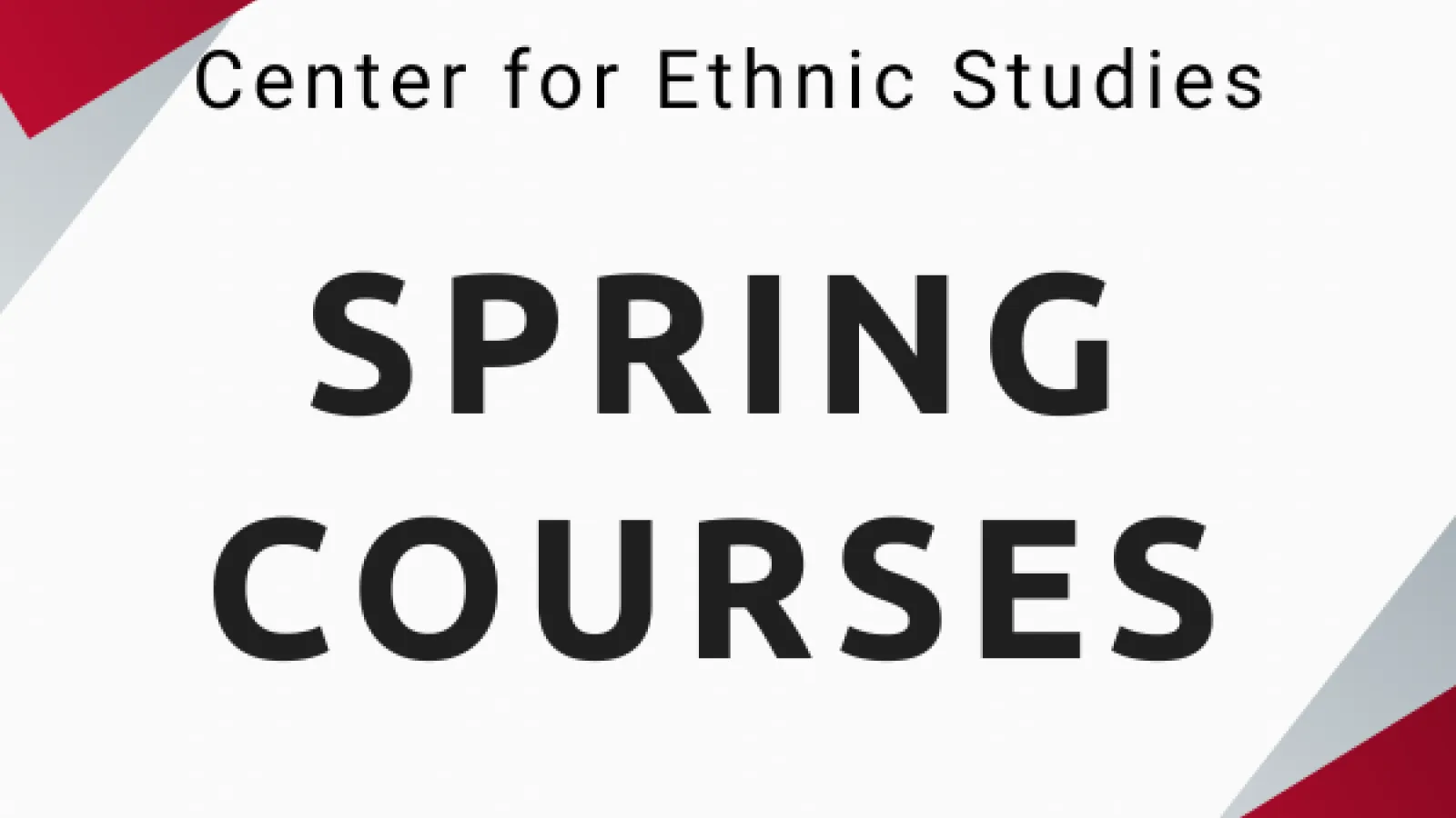 Center for Ethnic Studies Spring Courses