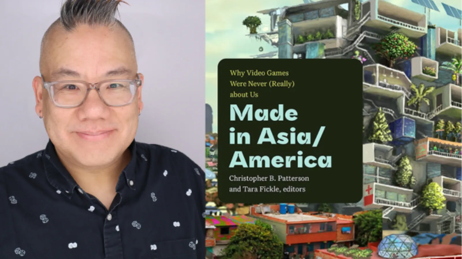Edmond Chang and the cover of the book Made in Asia/America