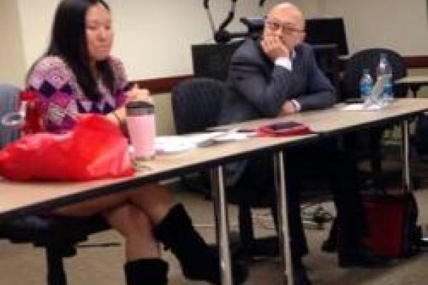 Racial Burnout Workshop Lynn Itagaki (left) and Daniel Kim (right) at the Racial Burnout workshop