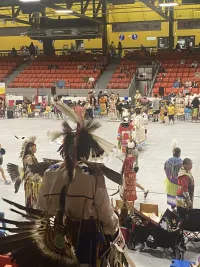 Dancers during the Mawita'jik Competition Powwow in Dartmouth, Nova Scotia